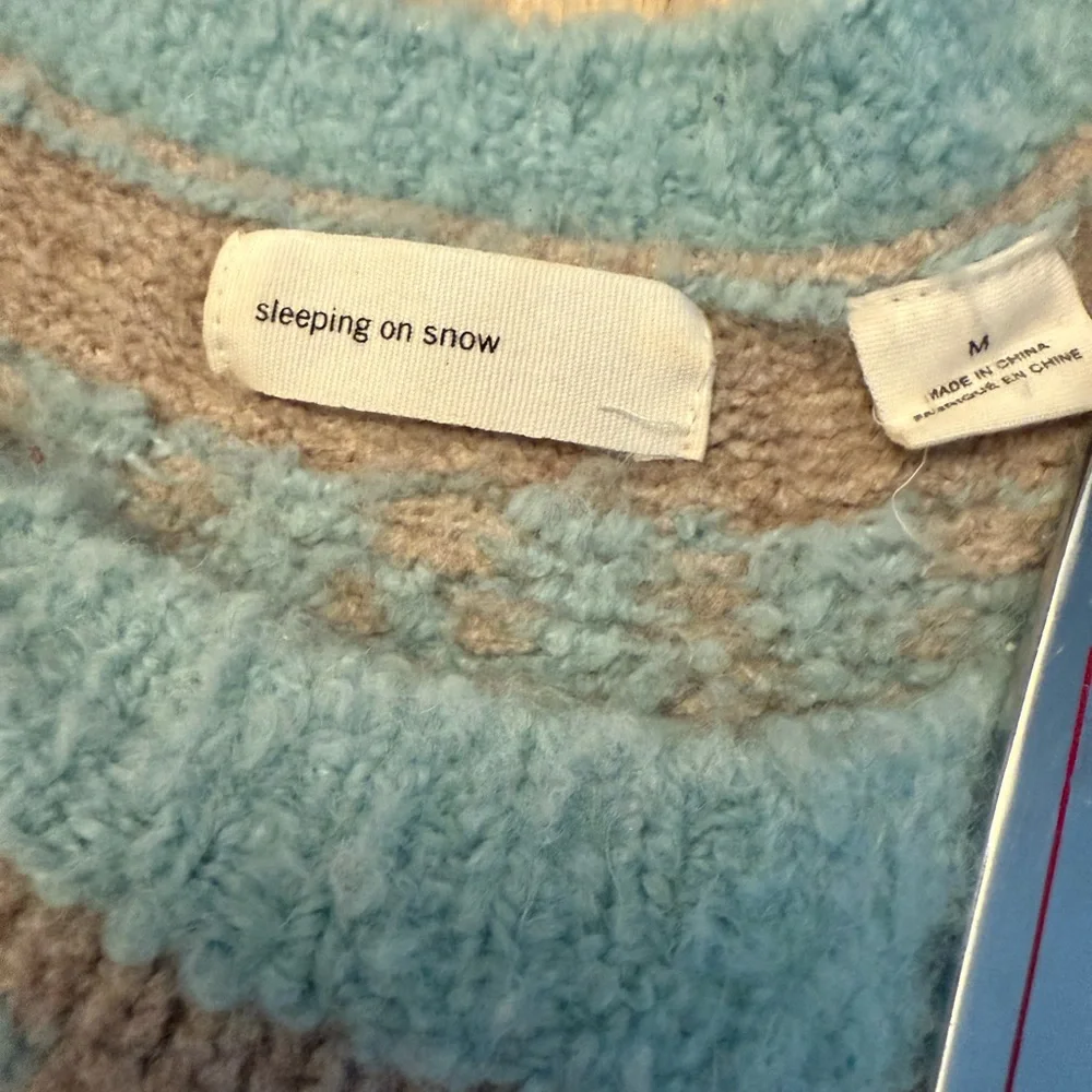 Anthropologie Gray Sweater with Blue and Orange Accents - Picture 5 of 6